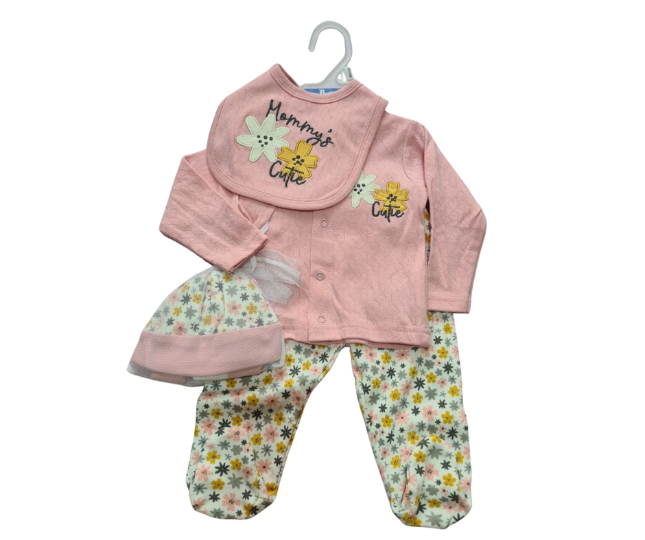 Set de 4 pieza disponible en talla  6-9 Meses