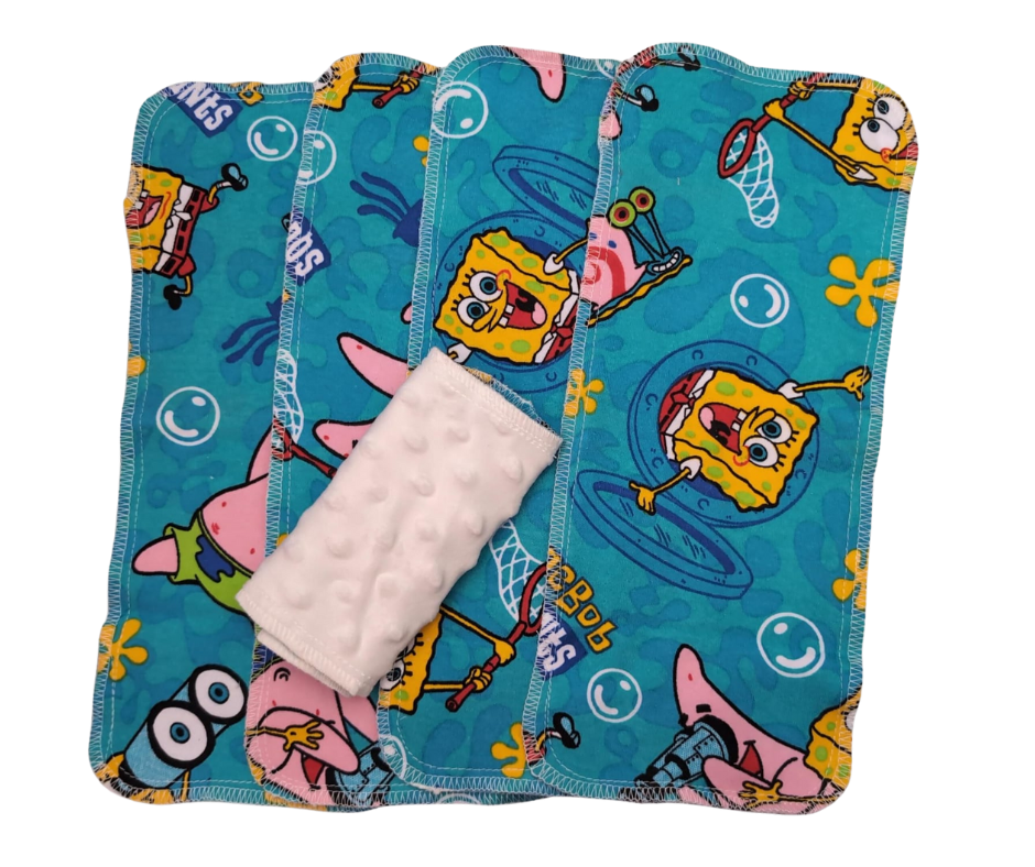 Paq 5 unidades Baby Cube Tela Mink -BOB SPONJA