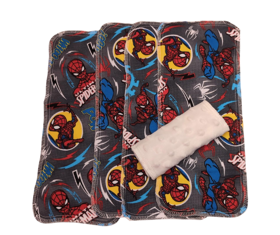 Paq 5 unidades Baby Cube Tela Mink -SPIDER MAN