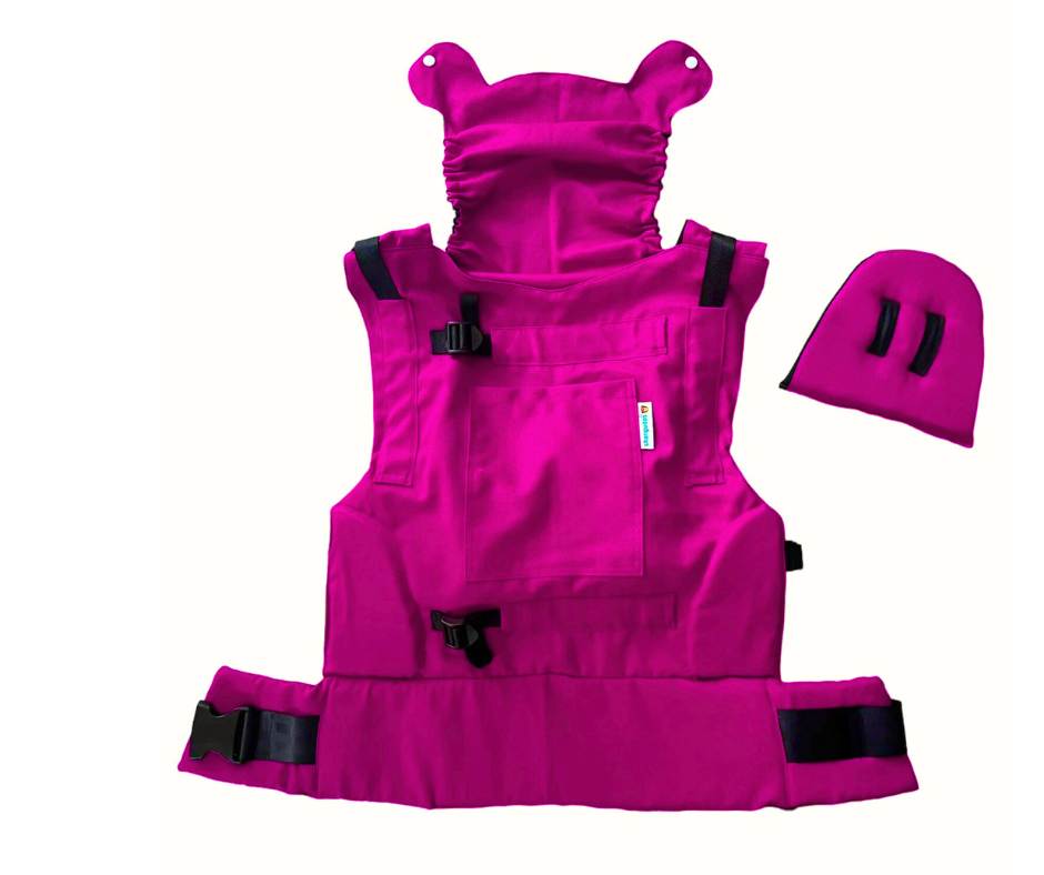 Cargador de bebé Mochila ergonomica -fuscia