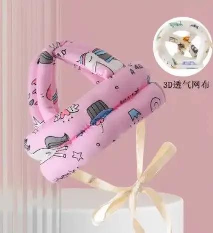 Gorro  antigolpes - pastelitos rosa