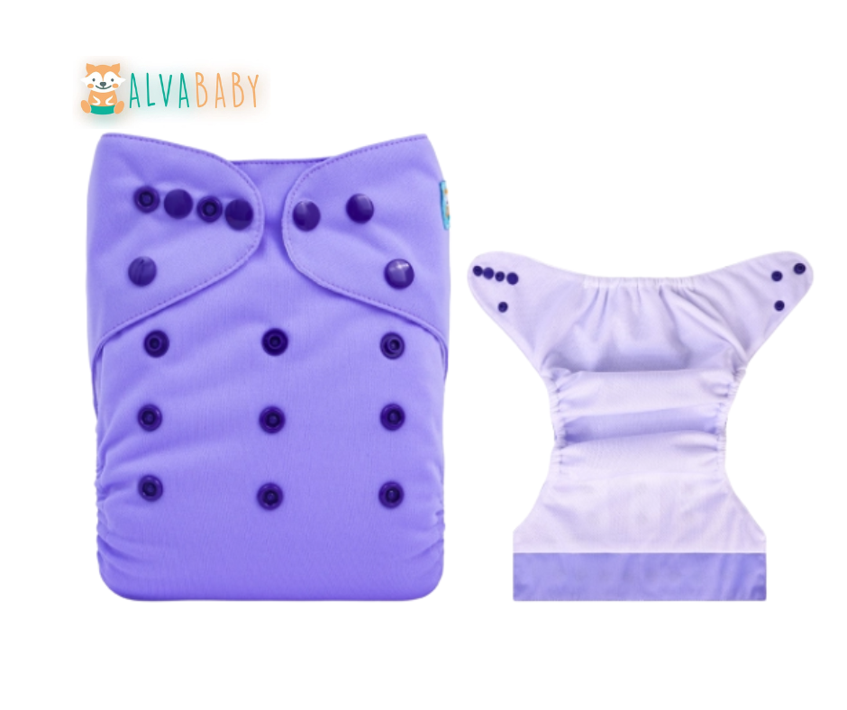 Pañal liso unitalla Lila - TD PREMIUM Alvababy