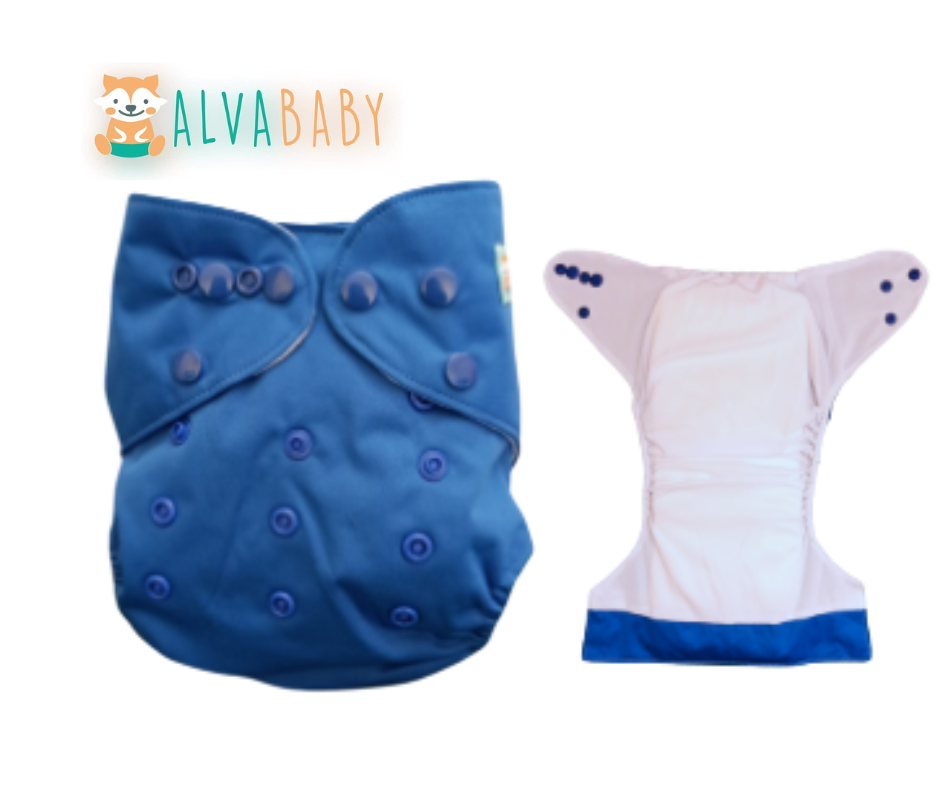Pañal liso unitalla azul Marino - TD PREMIUM  Alvababy