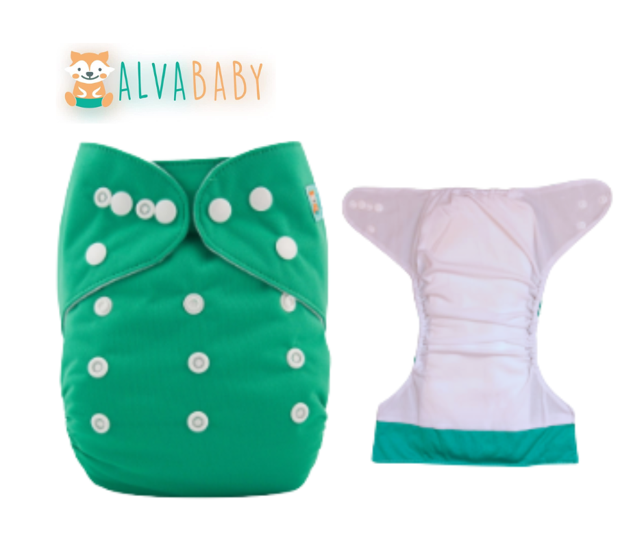 Pañal liso unitalla Verde Pajarito - TD PREMIUMAlvababy