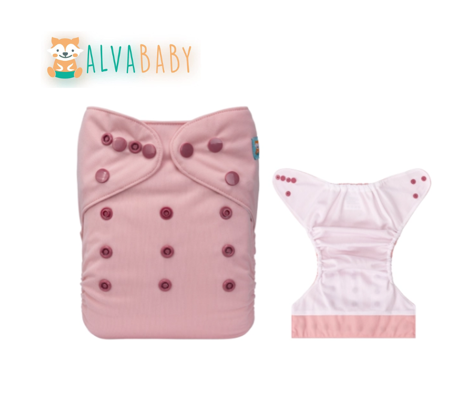 Pañal unitalla liso Flamenco - TD PREMIUM Alvababy
