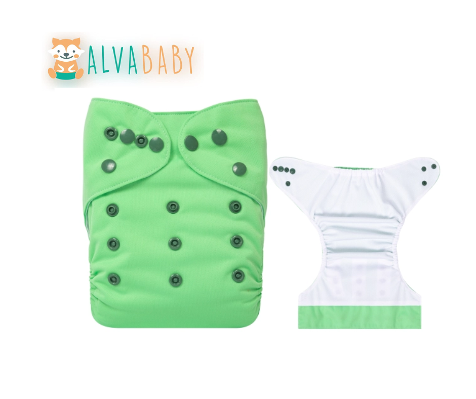 Pañal unitalla liso menta - TD PREMIUM Alvababy