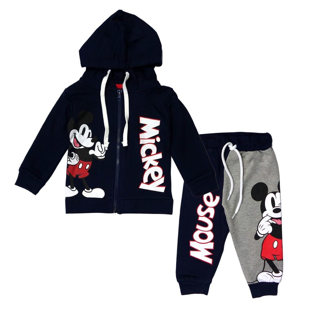 Conjunto Sudadero y Pants Mickey Mouse azul y gris