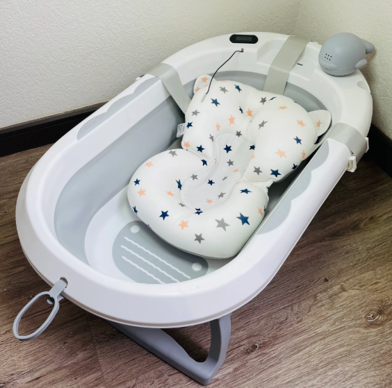 Bañera plegable con almohada de baño y termometro (envio gratis)