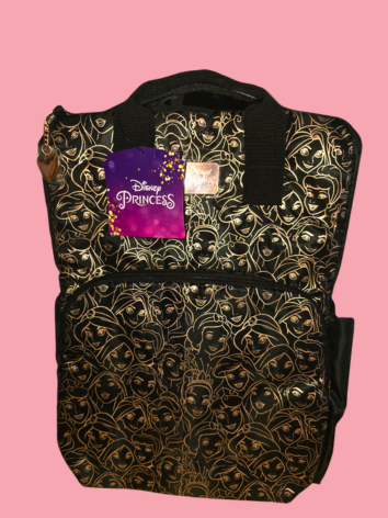 Pañalera tipo mochila PRINCESAS  (negro) envio gratis