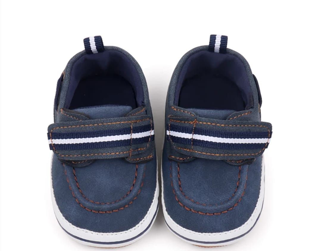 Mocasin Lineas Azul Talla 12