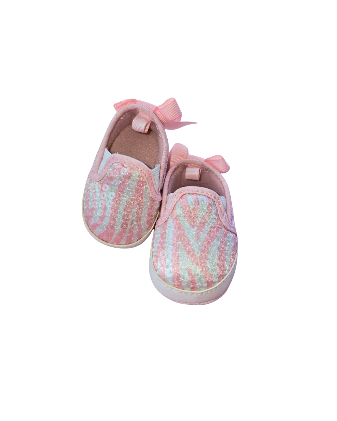 Mocasines Rosa con Moño Talla 0-3 Meses