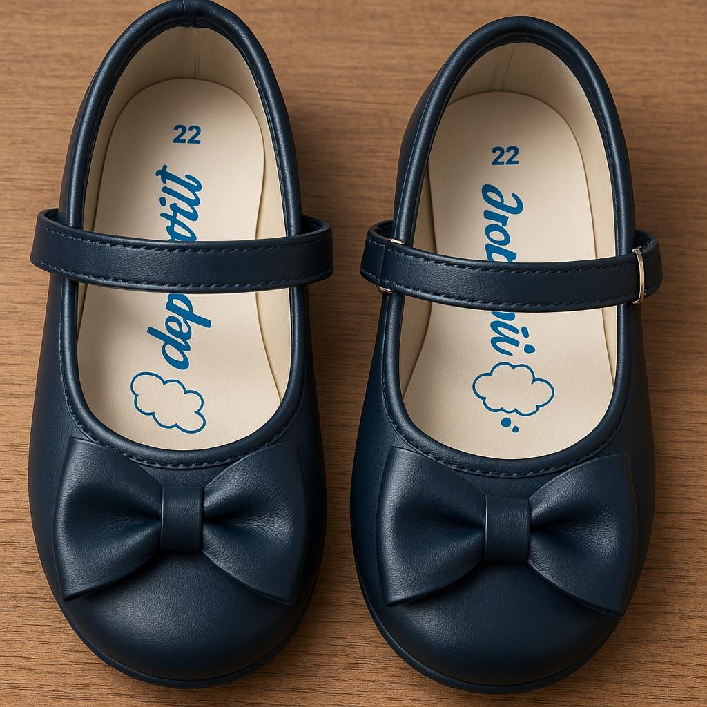 Zapatilla de Cuero Azul Marca Beppi Talla 22