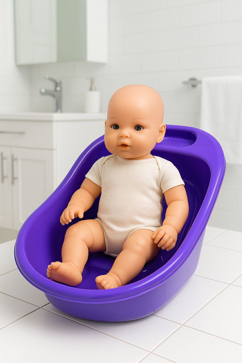Bañera clásica pequeña plástica - Morada