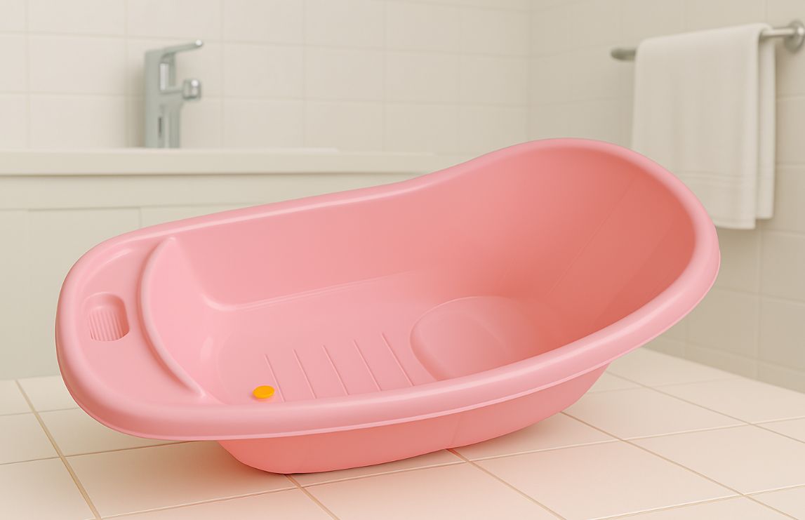 Bañera grande con válvula  - Rosada