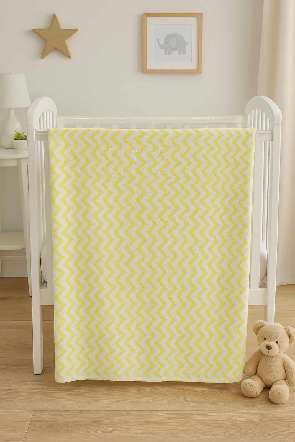 Poncho zig zag amarillo