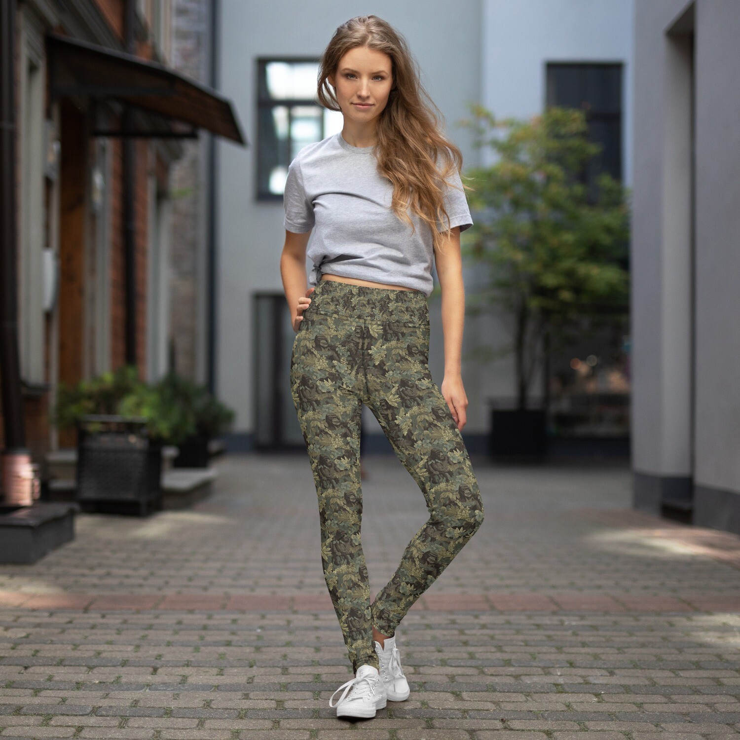 Leggings with Bigfoot A.I. Camo pattern