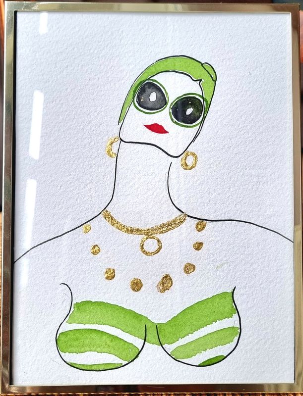 PREMIERE MINIATURE - "La Demoiselle d'or et d'algues"