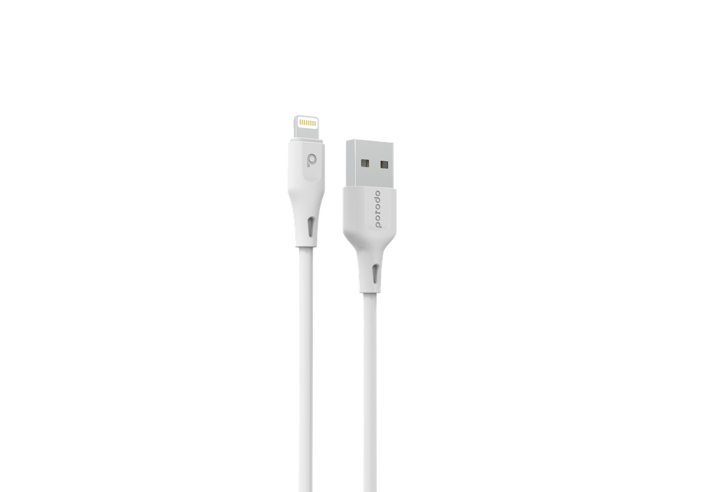 Porodo PVC Lightning Cable 3m 2.4A - White