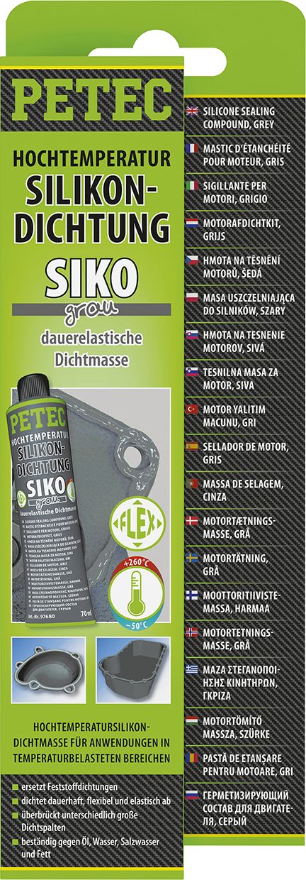 Hochtemperatur-Silikondichtung, SIKO grau 70mL