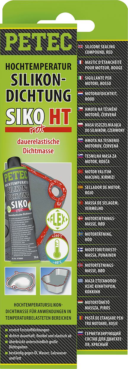 Hochtemperatur-Silikondichtung, SIKO rot 70 mL