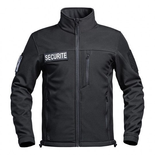 Veste softshell Sécu-One flap sécurité noir A10 équipement