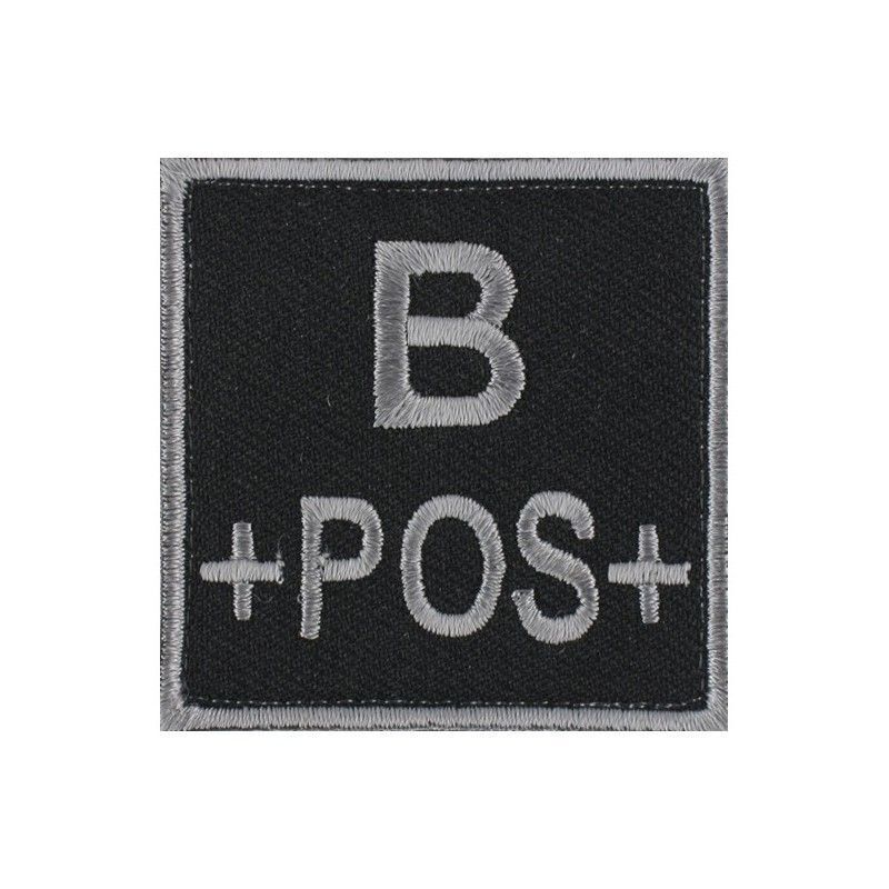 Écusson Brodé Groupe Sanguin O Négatif (O-) - Tissu Avec Bande Velcro 5x5 Cm - Pour Uniforme Police, Gendarmerie, Sécurité, Collection - 5