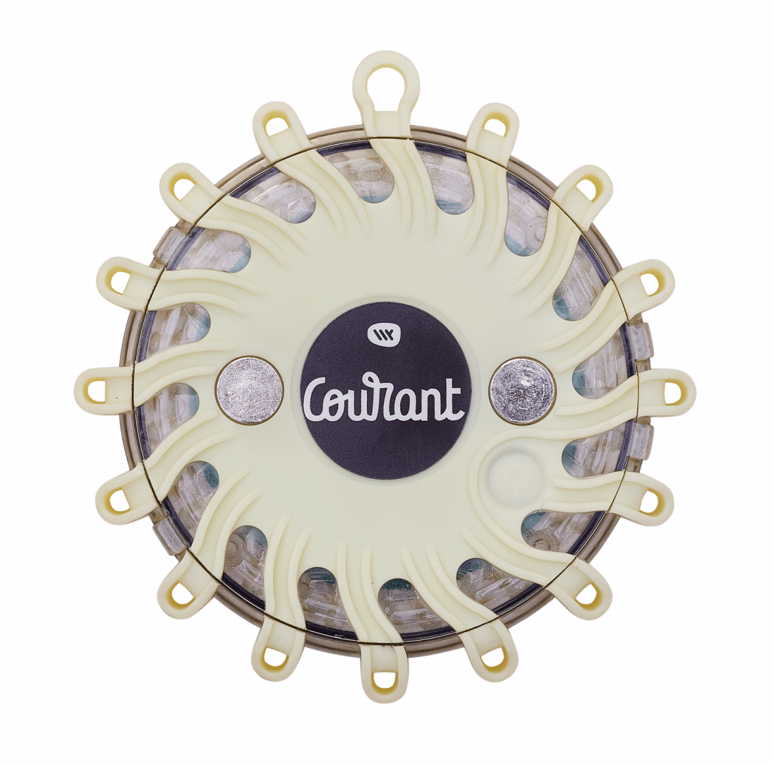 Balise de signalisation led blanche magnétique et rechargeable FLASH CODE COURANT