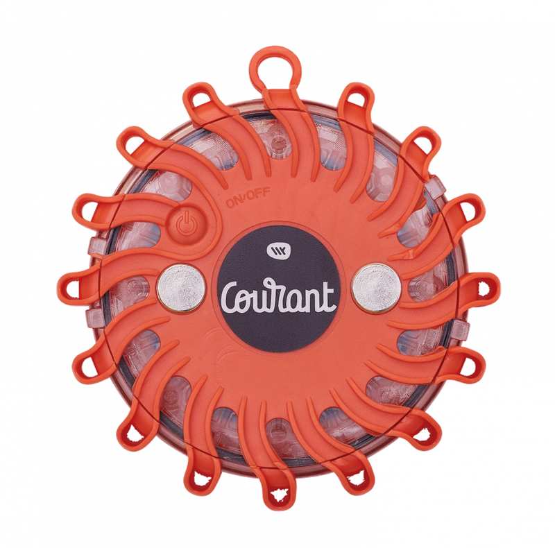 Balise de signalisation led rouge magnétique et rechargeable FLASH CODE COURANT