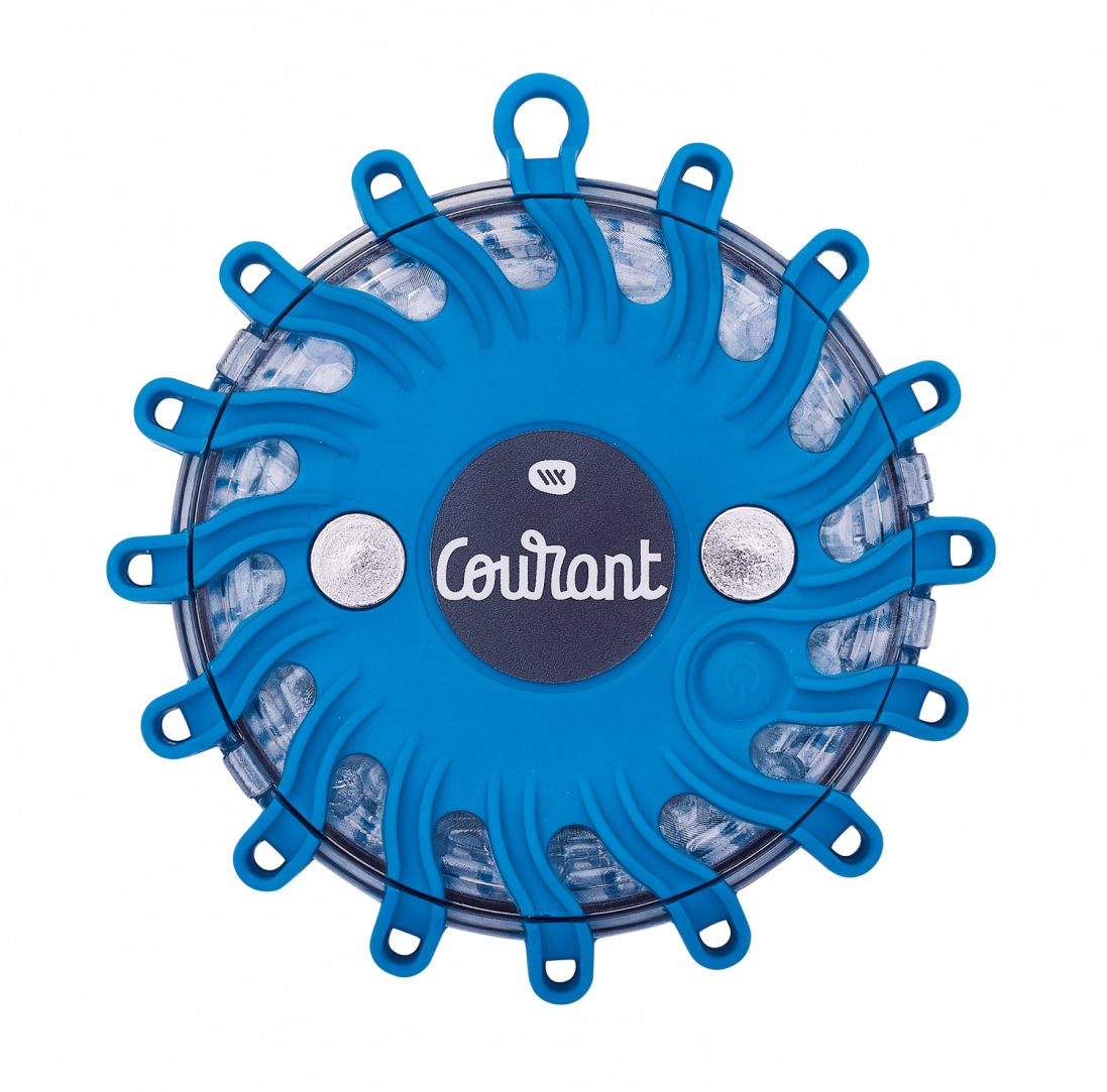 Balise de signalisation led bleue magnétique et rechargeable FLASH CODE COURANT