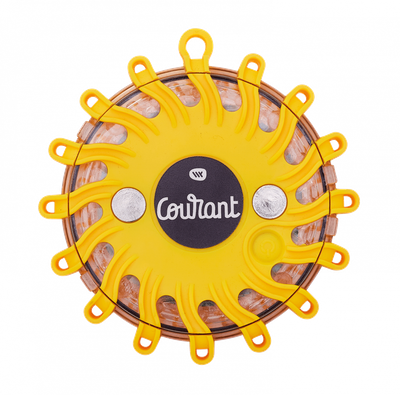 Balise de signalisation led jaune magnétique et rechargeable FLASH CODE COURANT