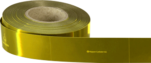 Rouleau adhésif rétroréfléchissant de silhouettage 51mm x 50 m - Jaune