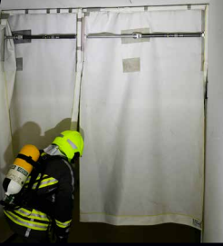 Rideau stoppeur de fumée / smoke stopper taille L 90- 150 cm BIG-FIRE