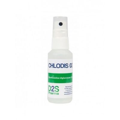Spray cutané Chlorhexidine 50mL 0,2% D2S PHARMA