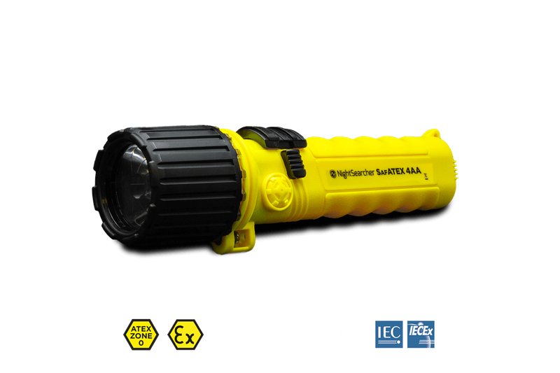SafATEX Sigma 4AA – Lampe de poche certifiée ATEX, fonctionnant sur piles NIGHTSEARCHER