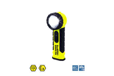 SafATEX Sigma RA – Lampe de poche à angle droit certifiée ATEX alimentée par piles NIGHTSEARCHER