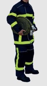 Veste d'intervention textile sapeurs-pompiers niveau 2 GAMMA bleu bandes reflexite MARTINAS