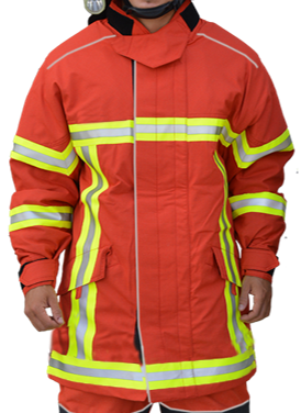 Veste d'intervention textile sapeurs-pompiers niveau 2 GAMMA rouge bande Triples Trim MARTINAS