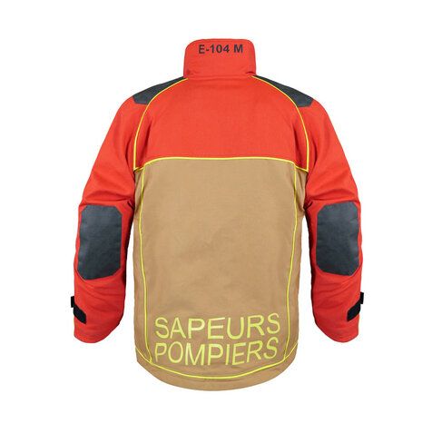 Veste d'intervention de protection incendie sapeurs-pompiers - coque externe - coloris rouge et sable PAUL BOYE