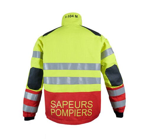 Veste de secours technique sapeurs-pompiers - coque interne - coloris rouge et jaune fluo PAUL BOYE