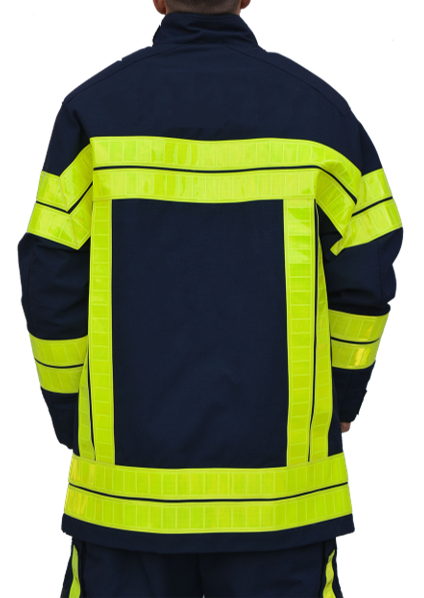 Veste d'intervention textile sapeurs-pompiers niveau 2 GAMMA bleu Haute visibilitée MARTINAS