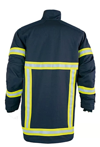 Veste d'intervention textile sapeurs-pompiers bleu marine multicouches niveau 2 longue PAUL BOYE