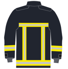 Veste d'intervention textile sapeurs-pompiers bleu marine niveau 2 longue ALTORISK