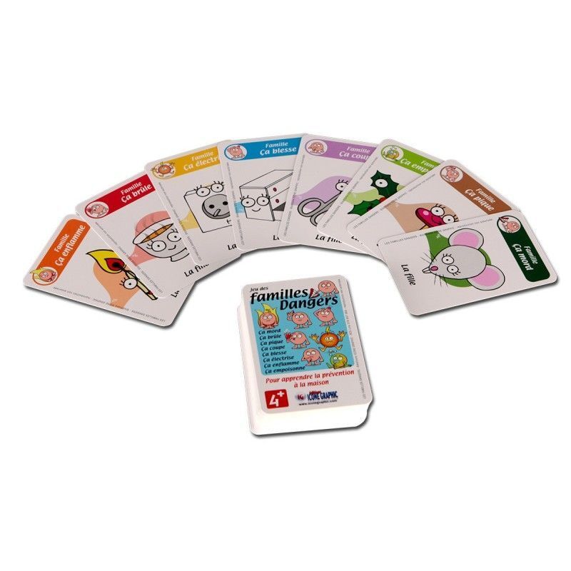 Jeu de premiers secours enfants : LES FAMILLES DANGERS - A PARTIR DE 4 ANS