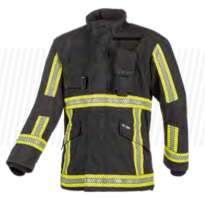 Veste d'intervention textile marine multicouche avec bandes segmentées Niveau 2 sapeurs-pompiers  SIOEN