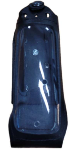Housse porte radio cuir souple avec fermeture cuir bouton pression pour radio TPH 700