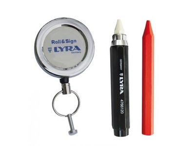 Kit traceur porte craie avec enrouleur et 12 craies LYRA
