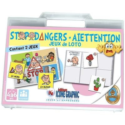 Jeu de premiers secours enfants : STOPODANGERS + AÏETTENTION - 4 A 6 ANS