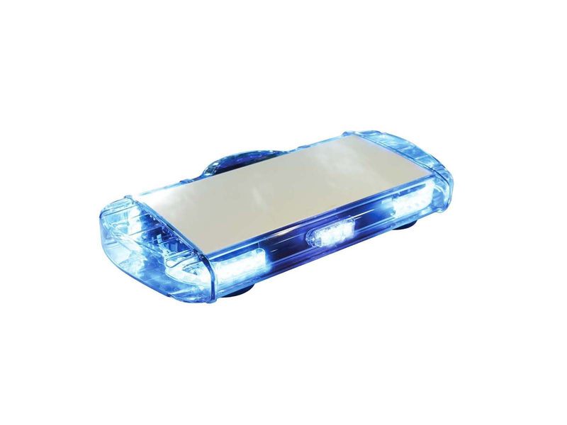 Mini rampe gyrophare VEGA bleu avec sirène fixation à visser - Commande par boitier de commande CCS4 tonalité véhicules prioritaires STANDBY MERCURA