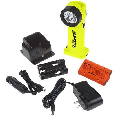 Lampe coudée ATEX double faisceaux INTRANT - chargeur 230V + 12V - jaune STREAMLIGHT