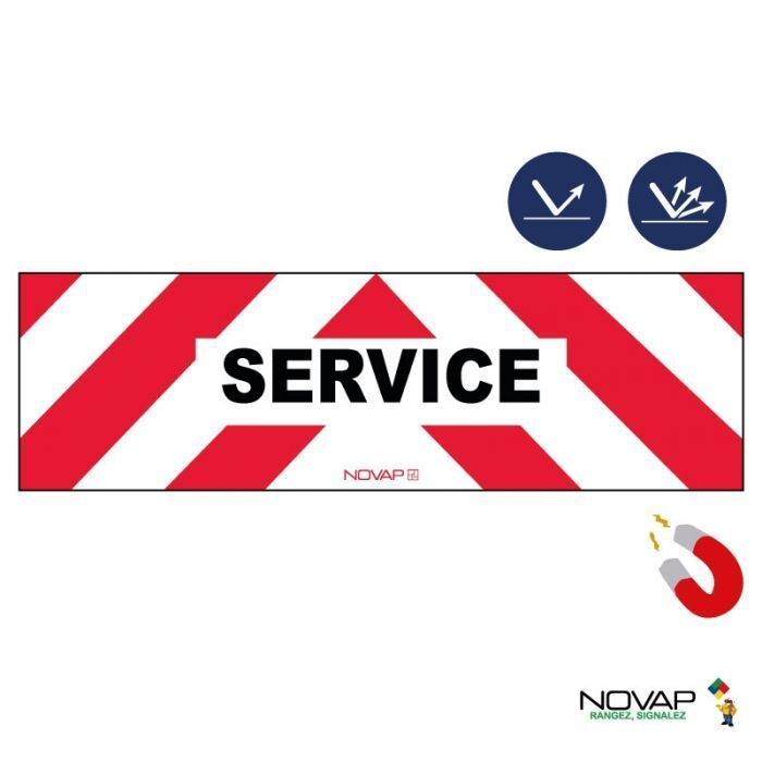 Panneaux d’interventions - Service - magnétique - classe 2 - 150 x 500mm